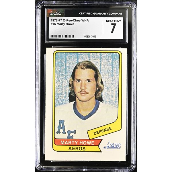 1976-77 O-Pee-Chee WHA #15 Marty Howe (CGC 7)