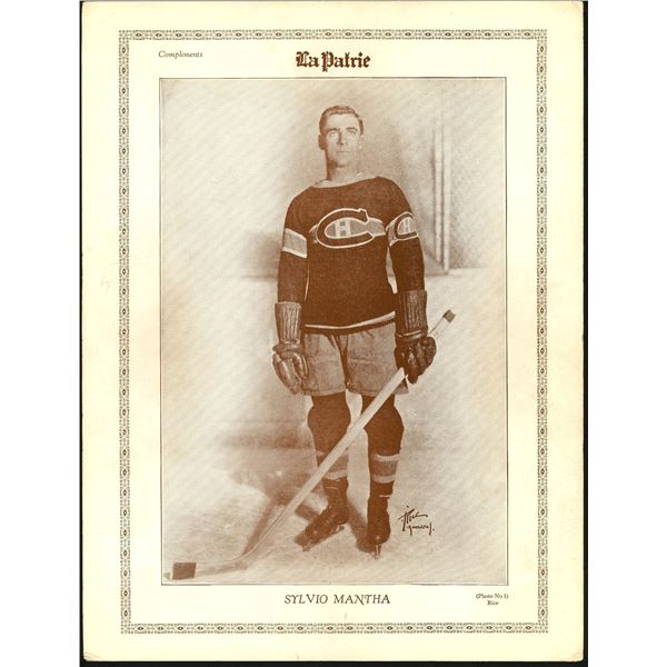 1927-28 La Patrie #1 Sylvio Mantha (GD)