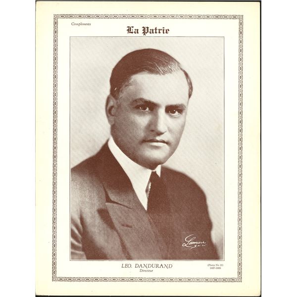 1927-28 La Patrie #16 Leo Dandurand (VG)