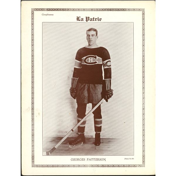 1927-28 La Patrie #20 Georges Patterson (VG-EX)