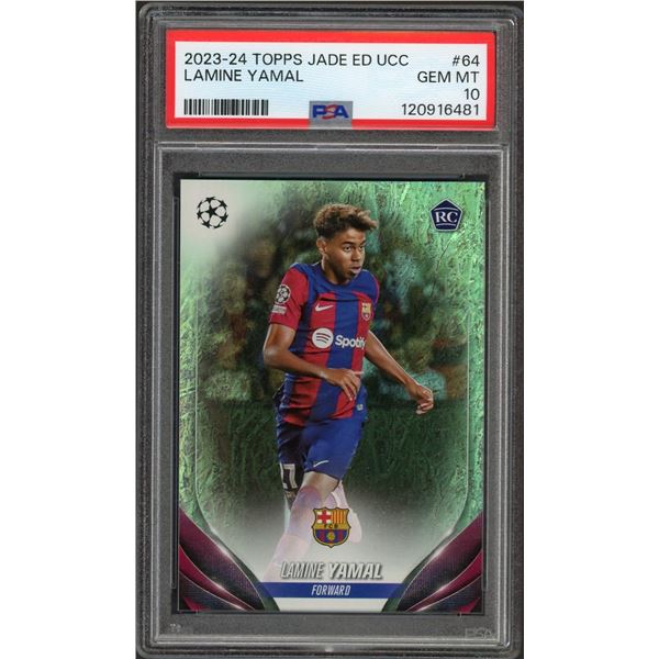 2023-24 Topps Jade UEFA Club Competitions Lamine Yamal #64 - PSA 10