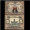 Image 1 : 1921 Germany Zeulenroda 5 Pfennig Crisp Uncirculated Note (COI-3974)