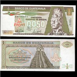 1989 Guatemela Scarce 1/2 Quetzal Crisp Unc Note (CUR-05705)