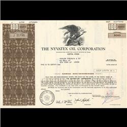 1970s Nyvatex Oil Stock Certificate Scarce Brown (COI-3421)