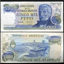 1980 Argentina 5000 Peso Note Crisp Uncirculated (CUR-05560)