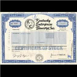 1990s Kentucky Enterprise Stock Certificate Scarce (COI-3435)