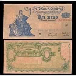 1935 Argentina 1 Peso Note Circulated (CUR-05547)