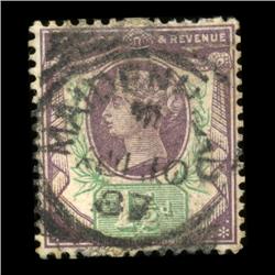 1887 RARE British 1.5p Victoria Stamp Hi Grade (STM-0046)