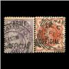 Image 1 : 1882 & 1896 RARE British .5p Victoria Official Stamp Set Hi Grade (STM-0044)