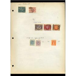 1921 Poland Hand Made Stamp Collection Album Page  8 Pieces (STM-0081)