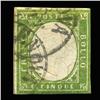 Image 1 : 1860 RARE Italy Sardina 5c Postal Stamp Hi Grade (STM-0174)