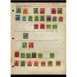 1923 Germany Hand Made Stamp Collection Album Page 35 Pieces (STM-0131)