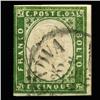 Image 1 : 1860 RARE Italy Sardina 5c Postal Stamp Hi Grade (STM-0173)