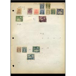 1919 Poland Hand Made Stamp Collection Album Page  16 Pieces (STM-0079)