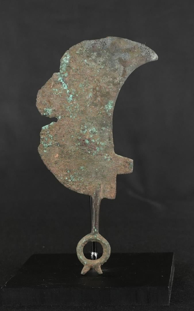 Ancient Belmonte Type Lunate Etruscan Bronze Razor
