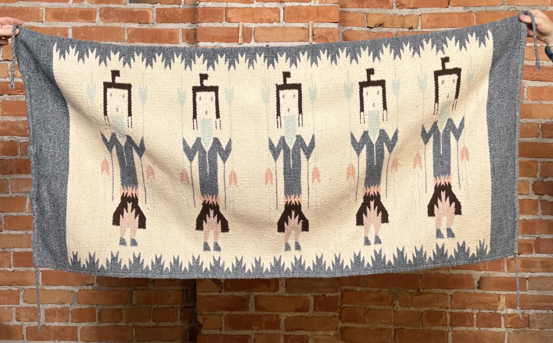 Mexican Navajo Style Yei Yeibichai Dancer Rug