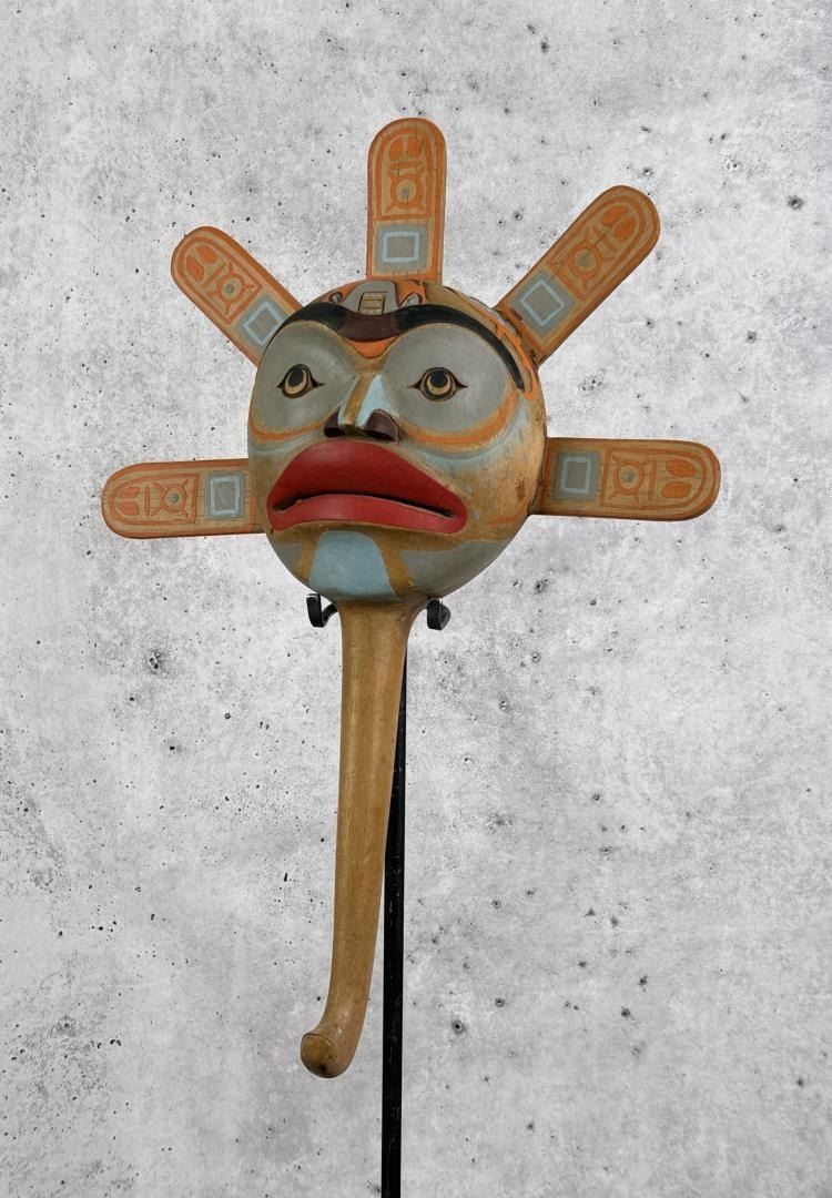Haida Northwest Coast Indian Sun Rattle