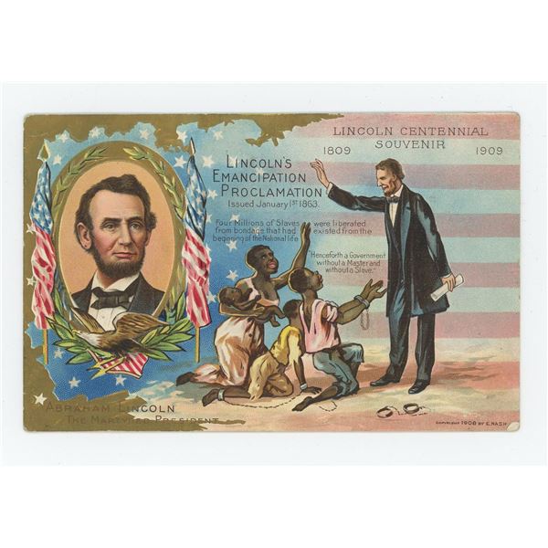 Abraham Lincoln Centennial Souvenir 1909 Postcard