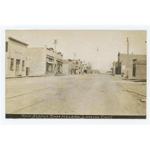 East Helena Montana Main Street RPPC Postcard