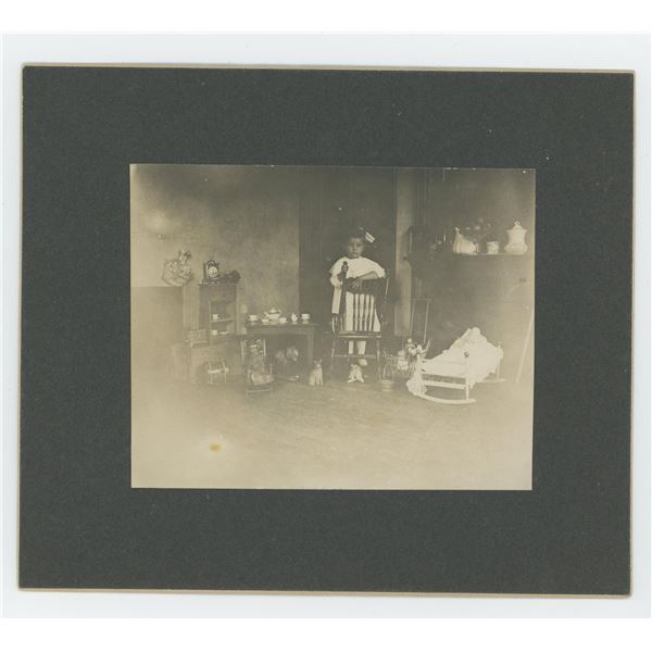 Victorian Child with Toys Cabinet Photo