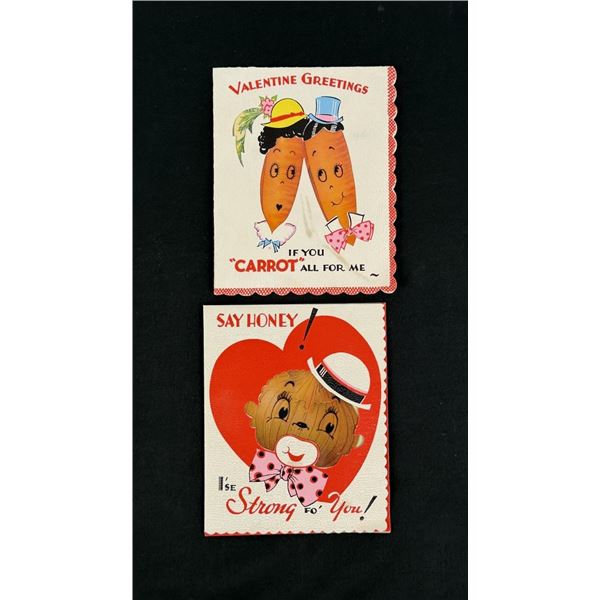 Valentines Anthropomorphic Vegetable Seed Cards