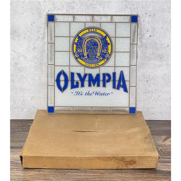 Olympia Beer Stained Glass Style Window Sign