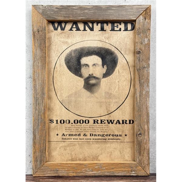 Bass Outlaw Texas Wanted Poster