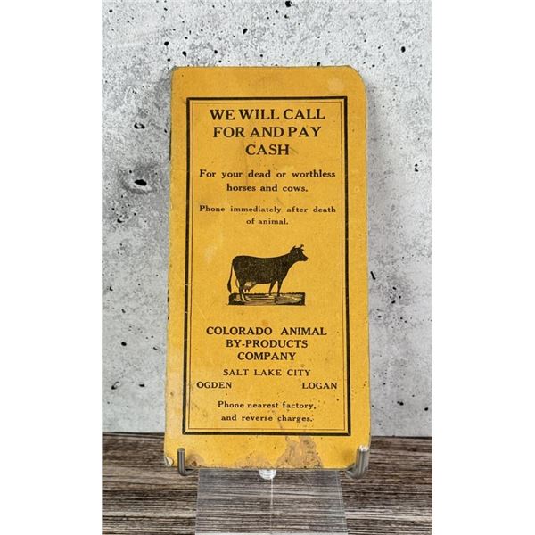Colorado Animal By Products Company Notebook