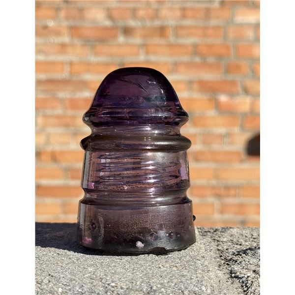 CD 113 Braille Dots Purple Glass Insulator