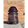 Image 1 : CD 113 Braille Dots Purple Glass Insulator