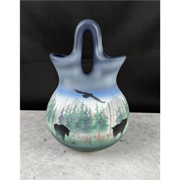 T Benally Navajo Wedding Vase