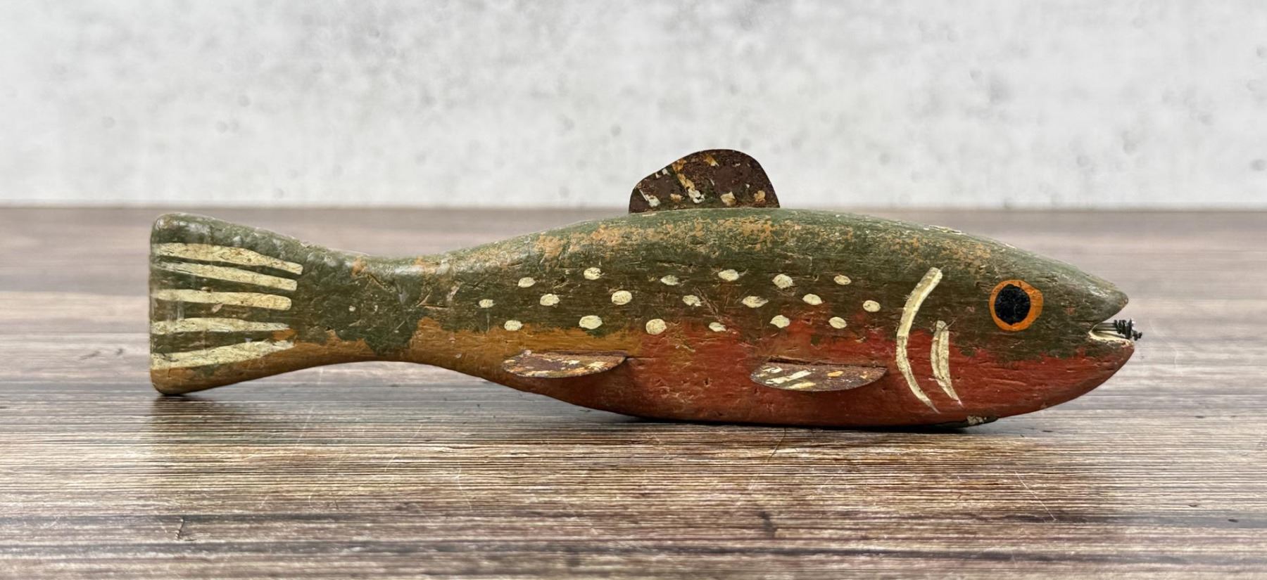 Antique Folk Art Ice Spear Fishing Decoy