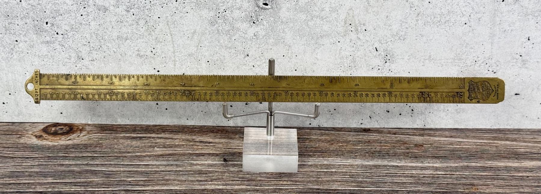 Turtle's Standard Gauge Printer's Ruler