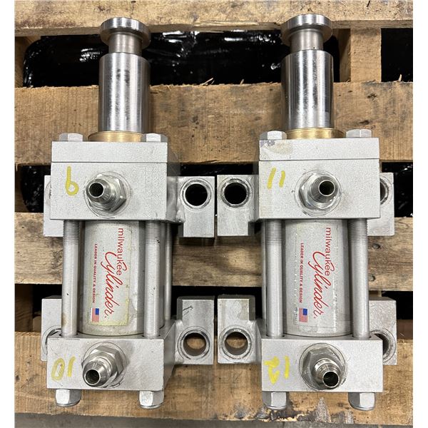 (2) 3000 PSI Milwaukee Model #H-42/K 2.5" Bore x 2" Stroke Cylinders