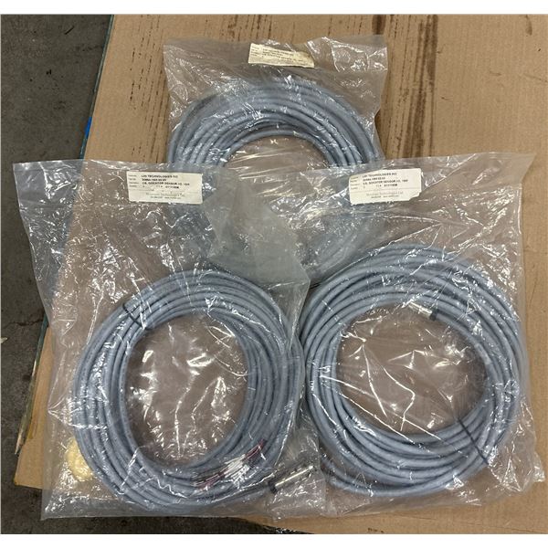 (3) LMI Technologies #30864-15M.02-03 & #30864-15M.02-01 CS, Gocator Sensor I/O 15M Cables
