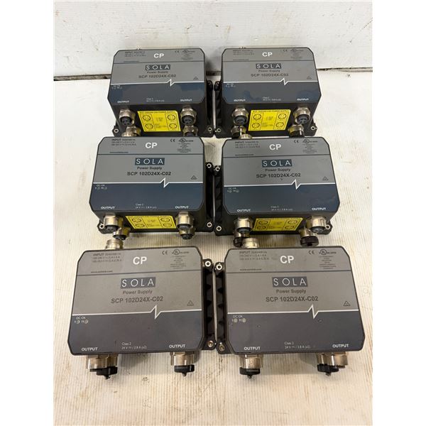 Lot of (6) Emerson / Sola #SCP 102D24X-C02 Power Supplies