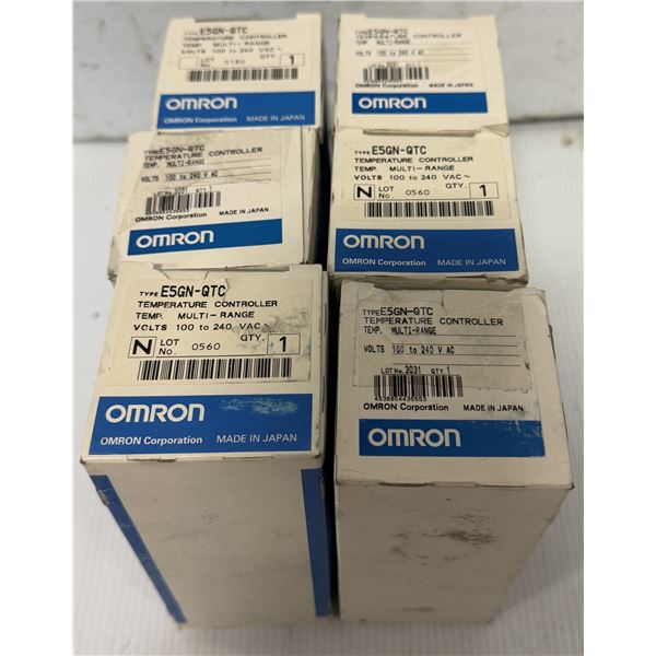 Lot of (6) Omron #E5GN-QTC Temperature Controllers
