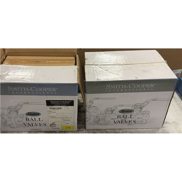 Lot of (8) 4 per Box - Smith-Cooper #4351002600 2" 39036-SW 3 PC Full Port STA Valves