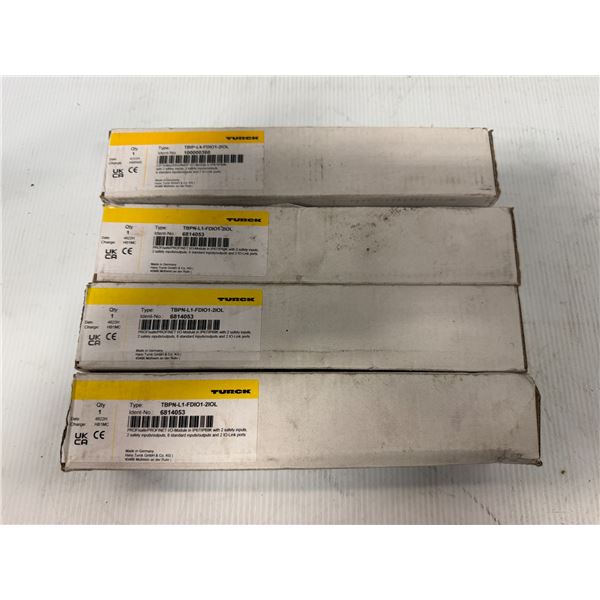 Lot of (4) Turck #TBPN-L1-FDIO1-2IOL (qty3) & #TBIP-L4-FDIO1-2IOL (qty 1)