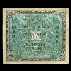1944 Germany WW2 Allied Military 50 Pfg. RARE Hi Grade (COI-1332)