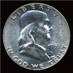 1955 Franklin Half Bugs Bunny Error MS64+ FBL (COI-5100)