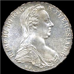 1780 Austria Maria Theresa Silver Thaler Gem Prooflike (COI-5756)