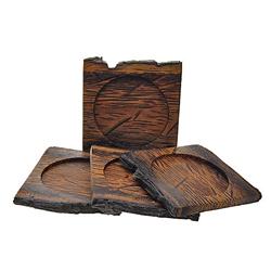 Handcrafted Sugar Palm Coaster Set  (DEC-310)