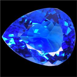 14.3ct Cornflower Blue Pear Cut Quartz Brazil (GEM-15257)