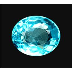 0.68ct Oval Paraiba Neon Blueish Green Apatite (GEM-7009A)