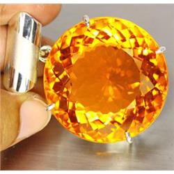 203.95ct Sterling Pendant AAA Orange Citrine Jumbo (JEW-1670)