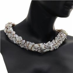 Hand Strung Mother of Pearl Shell Jewelry Set (JEW-173)