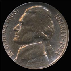 1954 Jefferson Nickel Graded GEM Rainbow Toned (COI-6226)