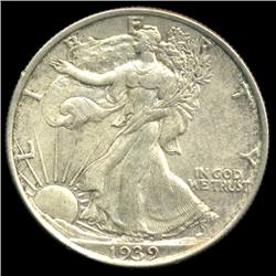1939 Walking Liberty Half Dollar Hi Grade MS64+ Toned (COI-5950)