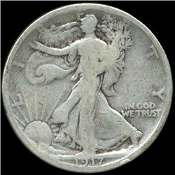 1917S Reverse Walking Liberty Half Dollar Better Circulated (COI-5963)